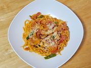 Gambar spageti bacon
