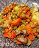 VEGANO "SABJI VATA" - (Arvejas y Hongos salteados)