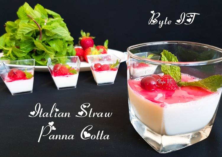 Steps to Make Super Quick Homemade Italian straw panna cotta