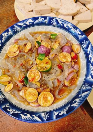 Hình của món Sứa mắm nhĩ.