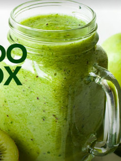 Una foto de Batido Detox de kiwi y manzana
