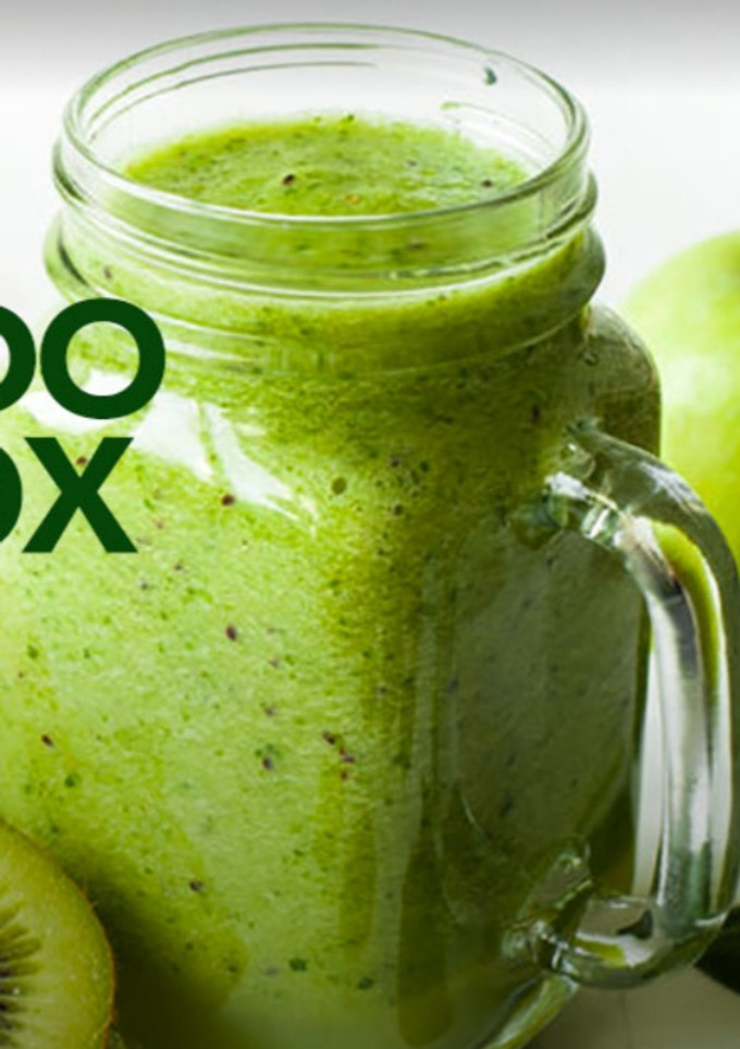 Una foto de Batido Detox de kiwi y manzana