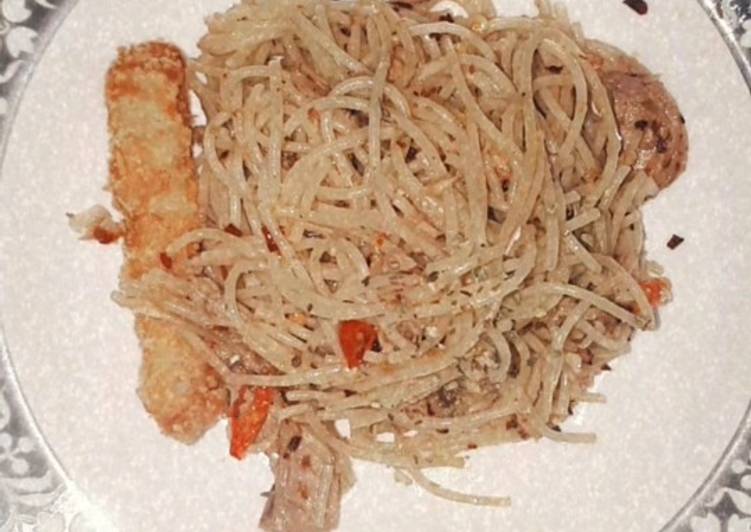 Spicy tuna spaghetti (aglio olio)