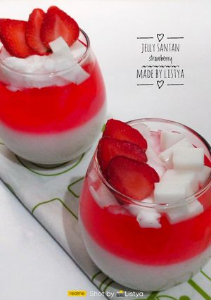 Foto resep Jelly santan strawberry