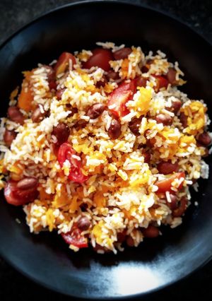 Foto di Riso Basmati con Zucca e Fagioli