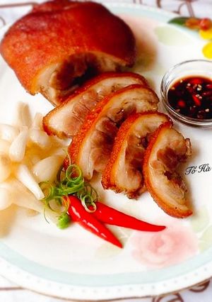 Hình của món Giò bó chiên giòn.