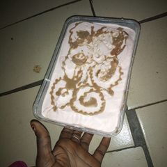A picture of 2 ingredients ice cream.