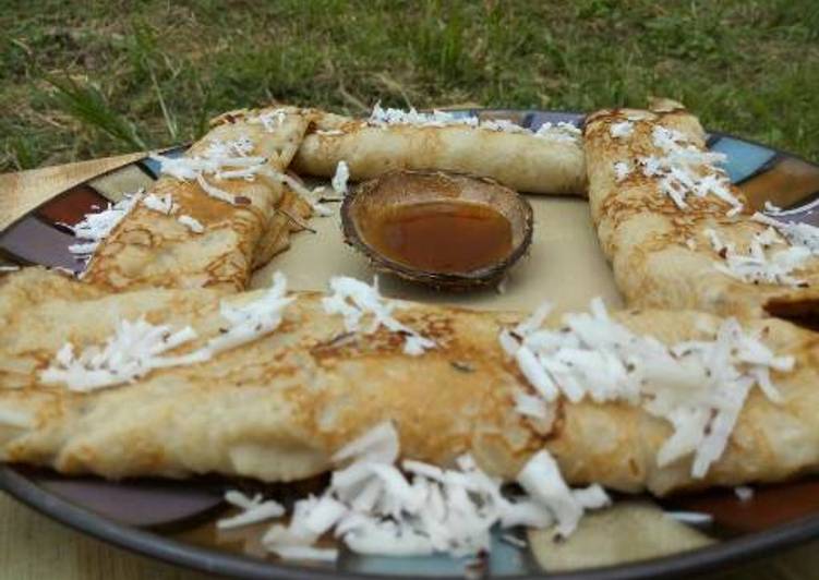 Easiest Way to Prepare Any-night-of-the-week Pancake with grated coconut