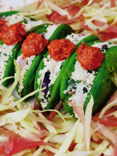 A picture of Spinach paneer taco.