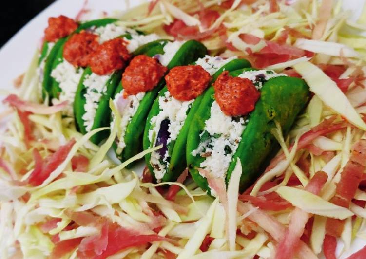 Spinach paneer taco