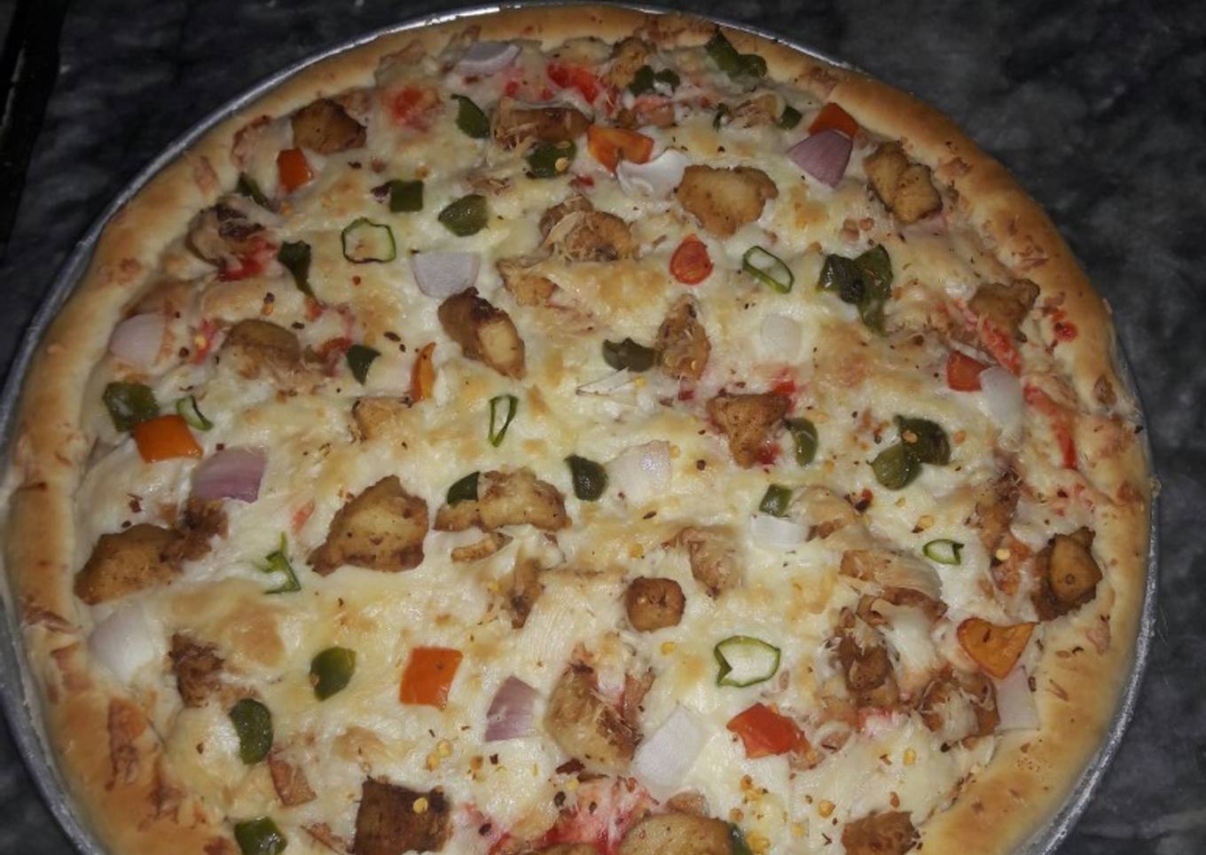 Freshly baked Pizza #CookpadApp #RamzankiTayari