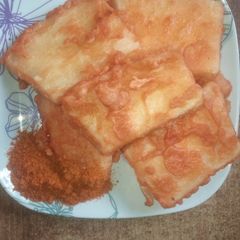 A picture of Yam with flour mix.