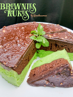 Foto resep Bolu Brownies Kukus Coklat Pandan