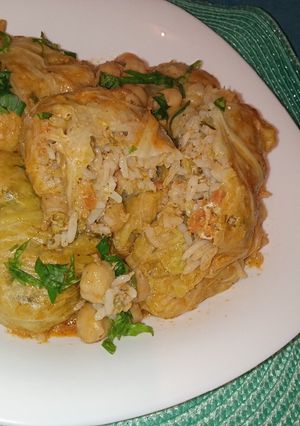 صورة لوصفة طاجين كرمب (ملفوف) محشي بنة ولا اروع