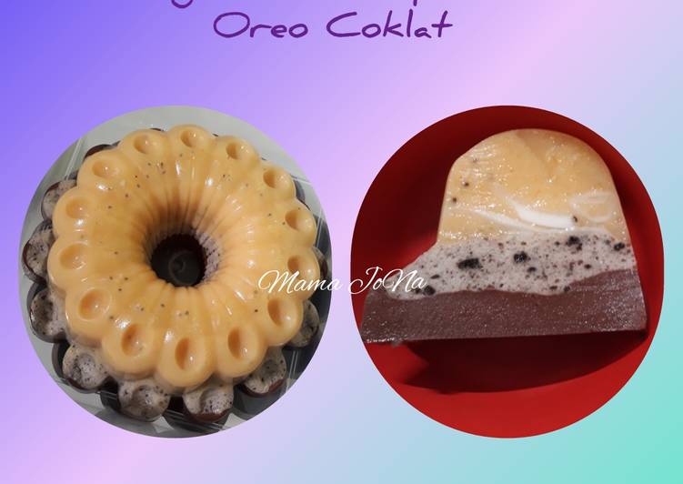 Cara Membuat Puding JKS-Oreo-Coklat, Enak