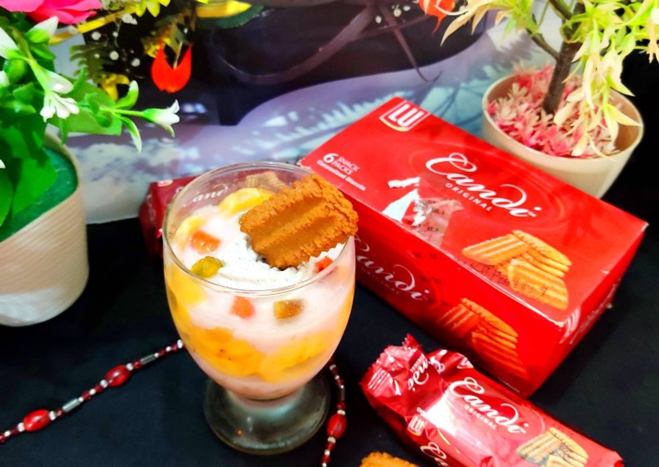 Candi fruit custard