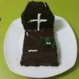 Tumba de bizcocho de calabaza bañada en chocolate