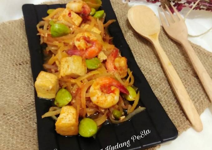 Resep Sambal Goreng Hudang  Pesla Tahu Udang Pete Setela 