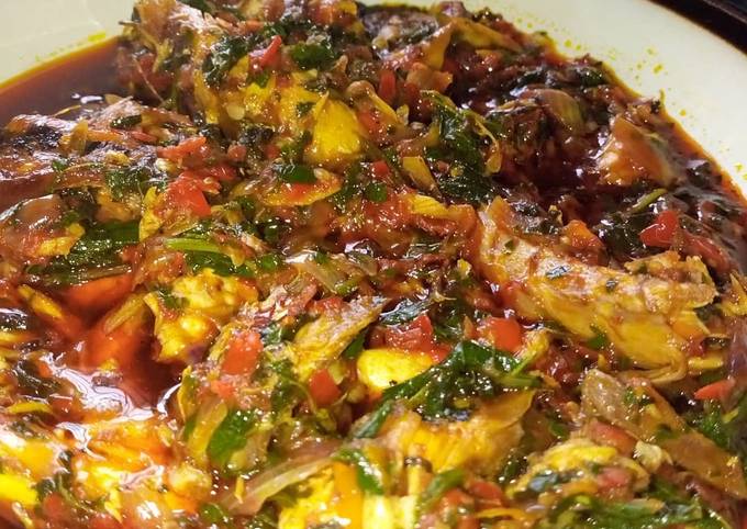 Easiest Way to Make Perfect Local nchianwu sauce with boiled yams