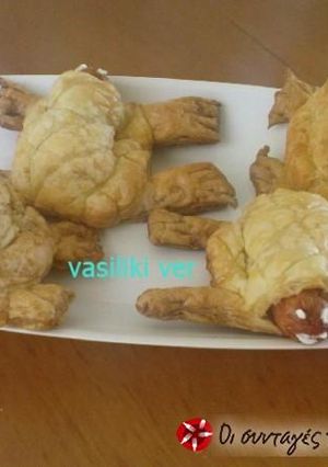 Φωτογραφία της συνταγής Χελωνίτσες με λουκάνικα Φρανκφούρτης