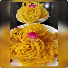 A picture of Moong Dal Jalebi.