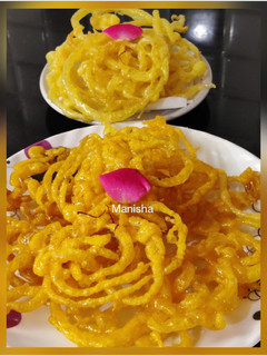A picture of Moong Dal Jalebi.