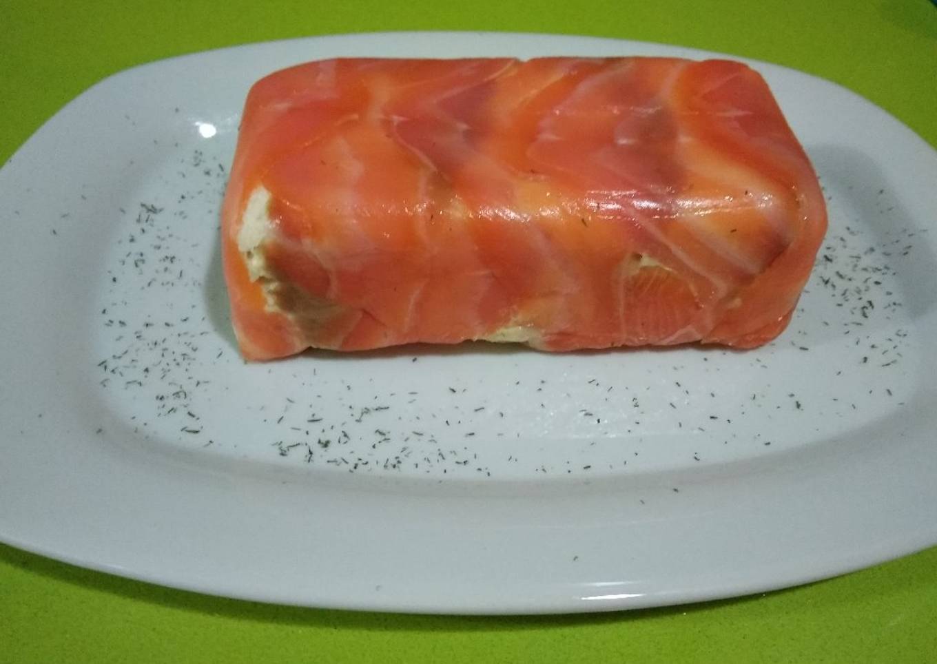 Pastel de salmón y langostinos con thermomix