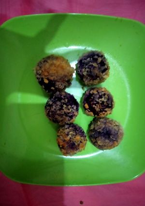 Foto resep Bola-bola ubi ungu isi coklat