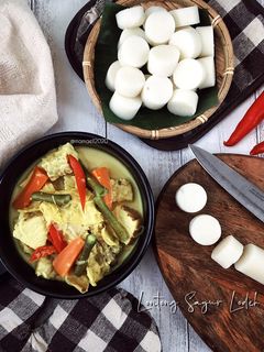 Gambar Lontong Kubis Bunga Sayur Lodeh