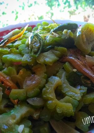 Foto resep Tumis pare teri lombok ijo