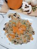 Risotto con funghi e zucca