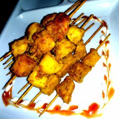 Sweet and sour dum chicken sticks A picture of Sweet and sour dum chicken sticks.
