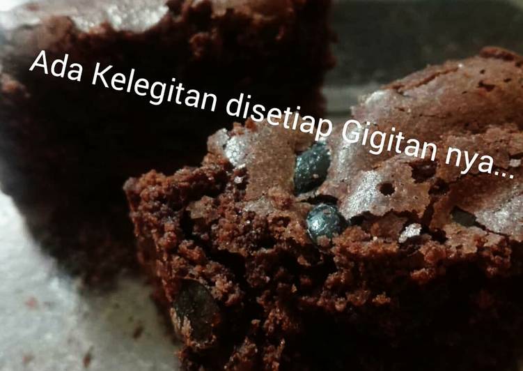 Brownies Crunchy luar lembut dalam