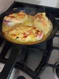 Pollo relleno a la mostaza