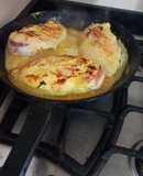 Pollo relleno a la mostaza