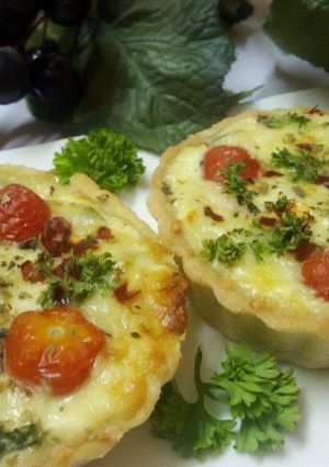 A picture of Healthy vegetable tart.