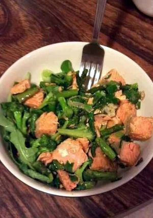 A picture of Salmon salad.
