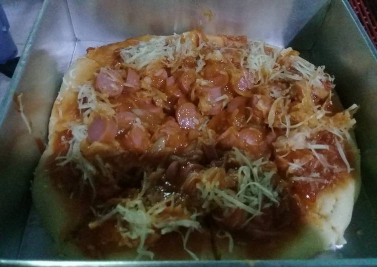 Resep masakan Pizza sossis no mixer 😍 | Cara Buat Pizza sossis no mixer 😍 Yang Mudah Dan Praktis