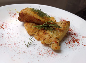 Una foto de Corvina a la plancha sin aceite