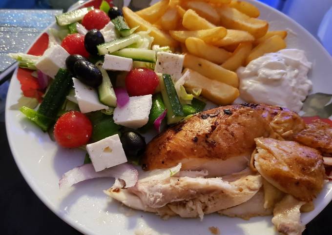 Step-by-Step Guide to Make Favorite My Salt &amp; Pepper fresh Chicken, Salad and homemade chips
