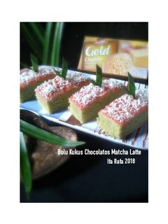 Foto resep Bolu Kukus Chocolatos Matcha Latte (Eggless & No Mixer)