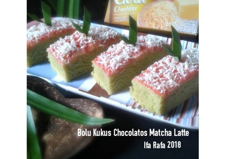Bolu Kukus Chocolatos Matcha Latte (Eggless & No Mixer)