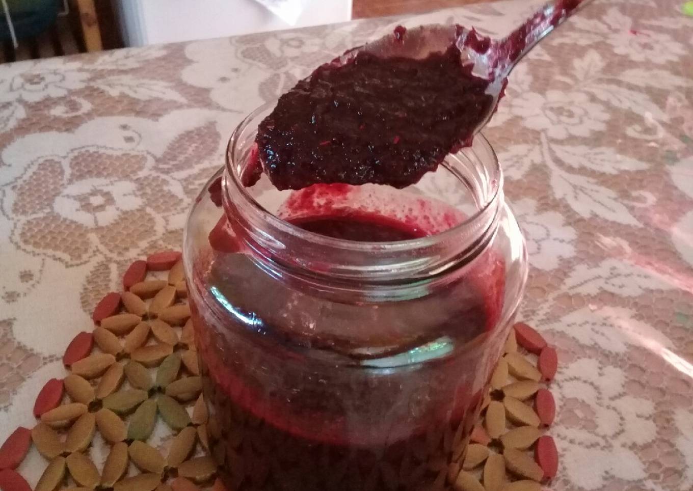 Chamoy de jamaica con arándanos 🍇🌺