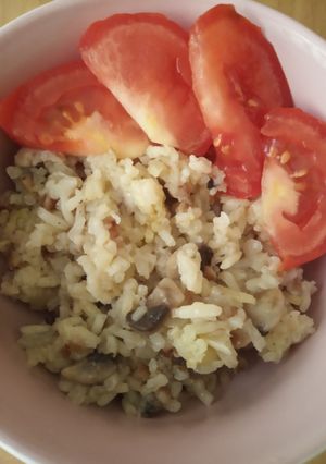 Gombás rizs recept fotója