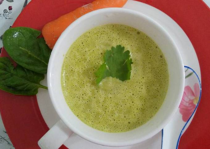 Simple Way to Make Quick Spinach creamy soup