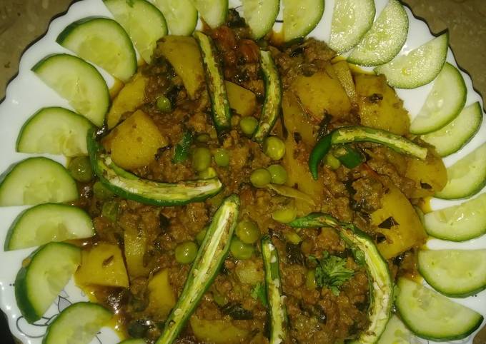 AlooMatarQeema Methi(sardion ki soghat)