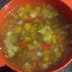 A picture of Vegetable clear soup.