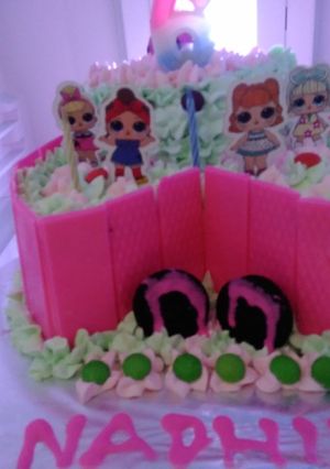 Foto resep Kue ulang tahun dengan butter cream buatan sendiri
