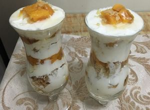 صورة لوصفة كأس الكنافة بالمانجو