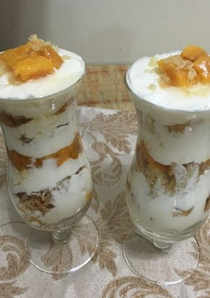 صورة لوصفة كأس الكنافة بالمانجو